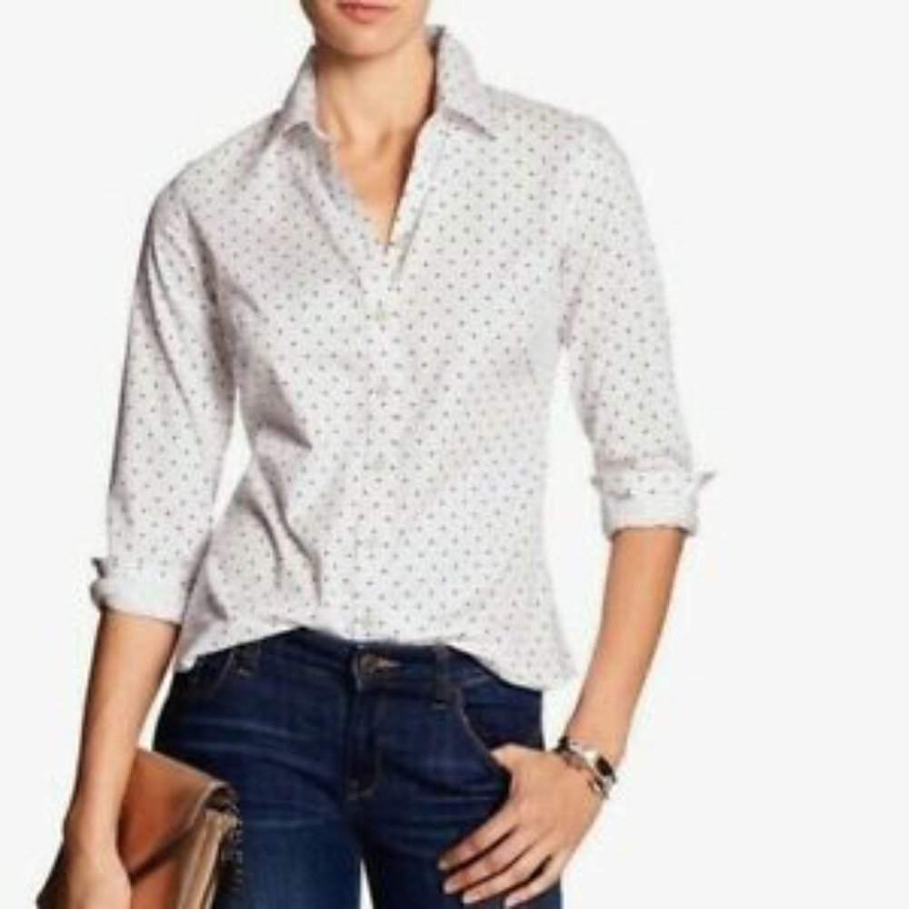 BANANA REPUBLIC Button Down Polka Dot Blouse - 10